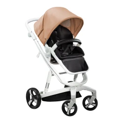 Carucior Bebumi Space Eco 2 in 1, White-Gold flexmag.md