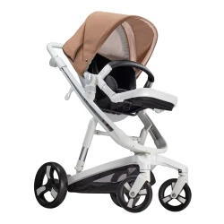 Carucior Bebumi Space Eco 2 in 1, White-Gold flexmag.md