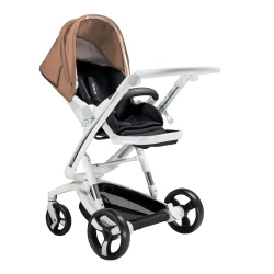 Carucior Bebumi Space Eco 2 in 1, White-Gold flexmag.md