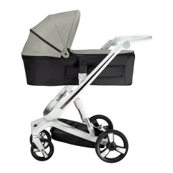 Коляска Bebumi Space Eco 2 в 1, бело-серая flexmag.md