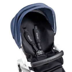 Carucior Bebumi Space Eco 2 in 1, White-Navy flexmag.md