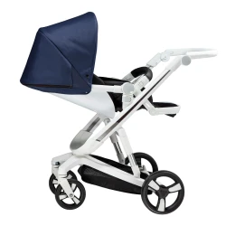 Carucior Bebumi Space Eco 2 in 1, White-Navy flexmag.md
