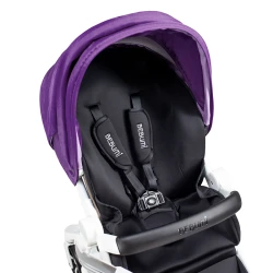 Carucior Bebumi Space Eco 2 in 1, White-Purple flexmag.md