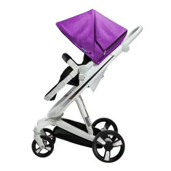 Carucior Bebumi Space Eco 2 in 1, White-Purple flexmag.md