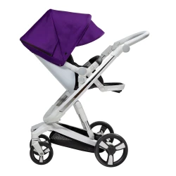 Carucior Bebumi Space Eco 2 in 1, White-Purple flexmag.md