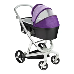Carucior Bebumi Space Eco 2 in 1, White-Purple flexmag.md