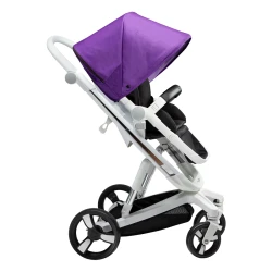 Carucior Bebumi Space Eco 2 in 1, White-Purple flexmag.md
