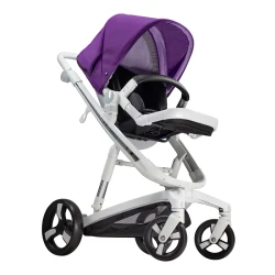 Carucior Bebumi Space Eco 2 in 1, White-Purple flexmag.md