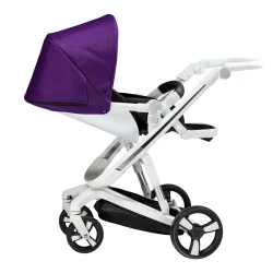 Carucior Bebumi Space Eco 2 in 1, White-Purple flexmag.md