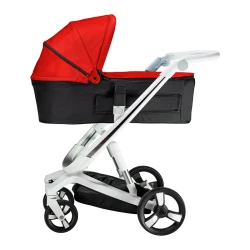 Коляска Bebumi Space Eco 2 в 1, бело-красная flexmag.md