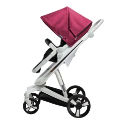Коляска Bebumi Space Eco 2 в 1, White-Ruby flexmag.md