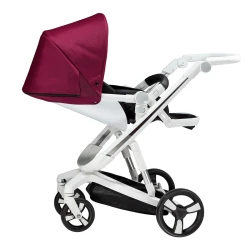 Коляска Bebumi Space Eco 2 в 1, White-Ruby flexmag.md