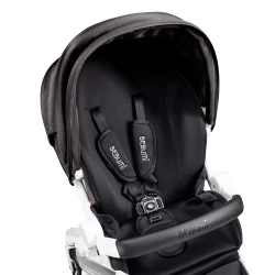 Коляска Bebumi Space Eco, White-Gabardine Black flexmag.md