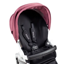 Carucior Bebumi Space Eco, White-Gabardine Pink flexmag.md