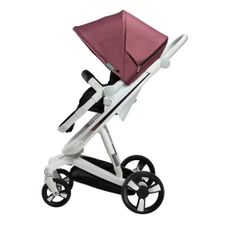 Carucior Bebumi Space Eco, White-Gabardine Pink flexmag.md
