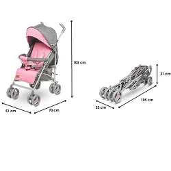 Carucior Lionelo Irma Pink flexmag.md