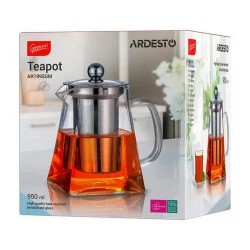 Ceainic cu infuzor Ardesto AR1995GM, 0.95L, Transparent flexmag.md