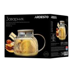 Ceainic cu infuzor Ardesto Golden Moon AR3010GBH, 1L, Auriu flexmag.md