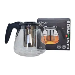 Ceainic cu infuzor CasaMasa 136-C Ginger Negru flexmag.md