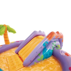 Centru de joaca gonflabil cu topogan si bazin Intex Dino Park flexmag.md