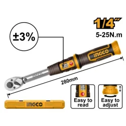 Cheie cu clichet cu dinamometru Ingco HPTW1425N8 flexmag.md