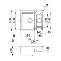 Раковина кухонная Elleci Easy 150 51 Avena (LGY15051) flexmag.md