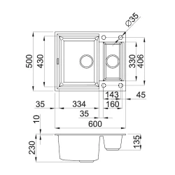 Раковина кухонная Elleci Easy 150 62 Bianco Antica (LGY15062) flexmag.md