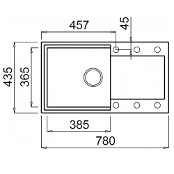 Раковина кухонная Elleci Easy 290 Bianco antica (LGY29062) flexmag.md