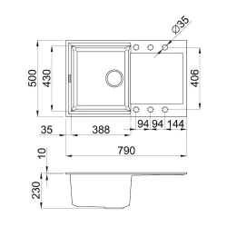 Раковина кухонная Elleci Easy 300 68 Titano (LGY30068) flexmag.md