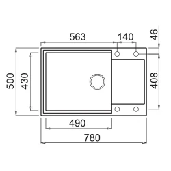 Раковина кухонная Elleci Easy 310 40 Full Black (LGY31040) flexmag.md