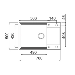 Раковина кухонная Elleci Easy 310 48 Cemento (LGY31048) flexmag.md