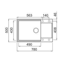 Раковина кухонная Elleci Easy 310 51 Авена (LGY31051) flexmag.md