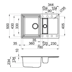 Раковина кухонная Elleci Easy 325 40 Full Black (LGY32540) flexmag.md