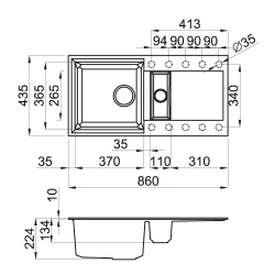 Раковина кухонная Elleci Easy 425 51 Avena (LGY42551) flexmag.md