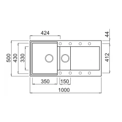 Раковина кухонная Elleci Easy 475 48 Cemento EL (LGY47548) flexmag.md
