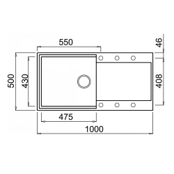Раковина кухонная Elleci EASY 480 40 Nero (LGY48040) flexmag.md