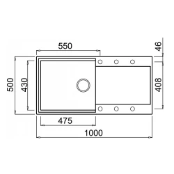 Раковина кухонная Elleci Easy 480 48 Cemento (LGY48048) flexmag.md
