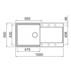 Раковина кухонная Elleci Easy 480 51 Avena EL (LGY48051) flexmag.md