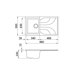 Раковина кухонная Elleci Ego 400 59 Антрацит (LGE40059) flexmag.md