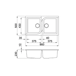 Раковина кухонная Elleci Ego 450 68 Titano (LGE45068) flexmag.md