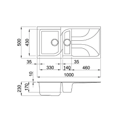 Раковина кухонная Elleci Ego 475 51 Avena (LGE47551) flexmag.md
