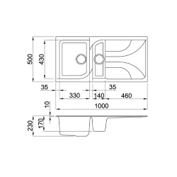 Раковина кухонная Elleci Ego 475 59 Antracite (LGE47559) flexmag.md
