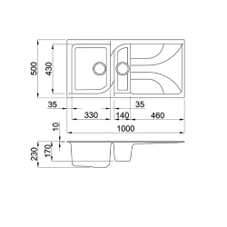 Раковина кухонная Elleci Ego 475 68 Titano (LGE47568) flexmag.md