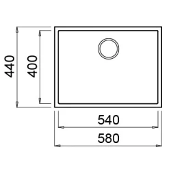 Раковина кухонная Elleci Quadra Undermount 110 48 Cemento (LGQ11048BSO) flexmag.md
