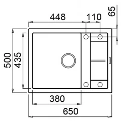 Раковина кухонная Elleci Unico 125 48 Cemento (LGU12548) flexmag.md