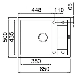 Раковина кухонная Elleci Unico 125 62 Bianco Antico (LGU12562) flexmag.md