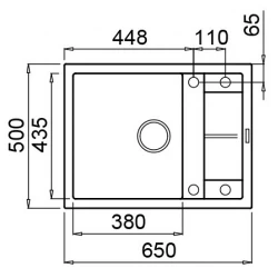 Раковина кухонная Elleci Unico 125 68 Bianco (LGU12568) flexmag.md