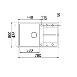 Раковина кухонная Elleci Unico 300 48 Цемент (LGU30048) flexmag.md