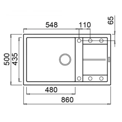 Раковина кухонная Elleci Unico 410 40 Full Black (LGU41040) flexmag.md