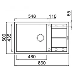 Раковина кухонная Elleci Unico 410 51 Avena (LGU41051) flexmag.md